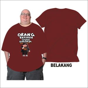 Max Bb 150 Kg Susah Kurus Nya Kaos Wanita Pria Kaos Jumbo Big Size Fatman 2XL3XL4XL5XL6XL7XL Pria Dan Wanita Bahan Semi Katun Combed 24