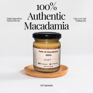 100% Pure Macadamia Nut Spread - Sugar-Free No added oil 100g - Made in SG