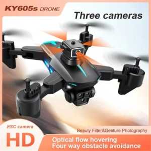 🚁 KY605S Prosumer Drone | 📷 4K Triple Camera Foldable FPV Drone | 🤖 Intelligent Altitude Hold & Obstacle Avoidance | 📱 WiFi Live View Quadcopter | 🎮 Remote Control Drone | 📦 Ready Stock Malaysia 🇲🇾