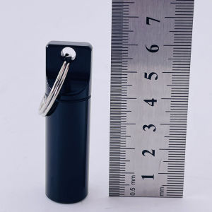 Portable Pill Case Keychain Waterproof Aluminum Earplug Box Pill Box Travel Camping Container Keychain Pill Box Health Care