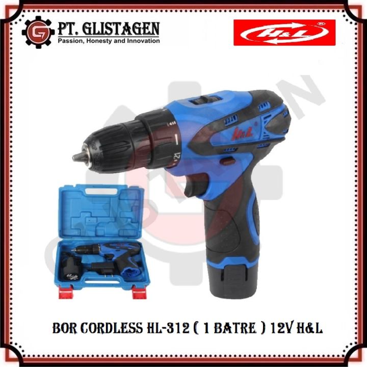 HL 312 12V Cordless Mesin Bor Cordless Portable Impact Drill HL312 Bor Baterai 12V 10MM