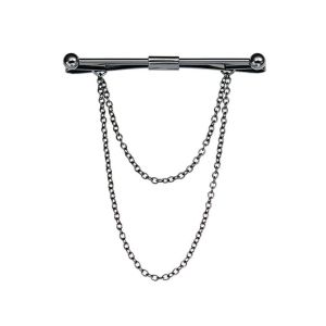 BLACKON Đơn giản Hợp thời trang Chữ thập Pendent Ngăn chặn Tiếp Xúc Đa-Màu sắc Tua Hợp kim Khăn choàng cổ Phụ Kiện Kẹp cà vạt Phụ nữ Cổ Áo Thanh Người đàn ông Cổ Áo Clip
