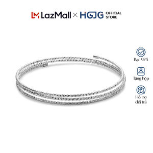 Vòng Tay Bạc Nữ 925 HGJG Cao Cấp 3 Hàng Lấp Lánh Đơn Giản Sang Trọng Vòng Tay Nữ Đeo Hằng Ngày