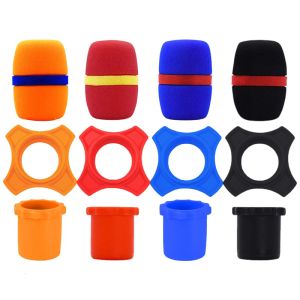 ไมโครโฟนกันลื่นฝาปิดฟองน้ำห่วงโฟม3ชิ้นสำหรับผู้ที่ชื่นชอบเคทีวีและนักแสดง