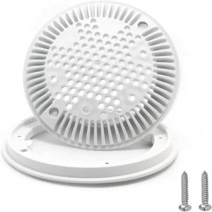 Pool Drain Cover and Frame Set Swimming Pool Part Concrete Pool Drain Lid Plastic Texture Suitable for Concrete Pools