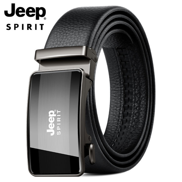 Jeep tinh thần của nam giới vành đai áo mới Lớp da bò thắt lưng khóa tự ...