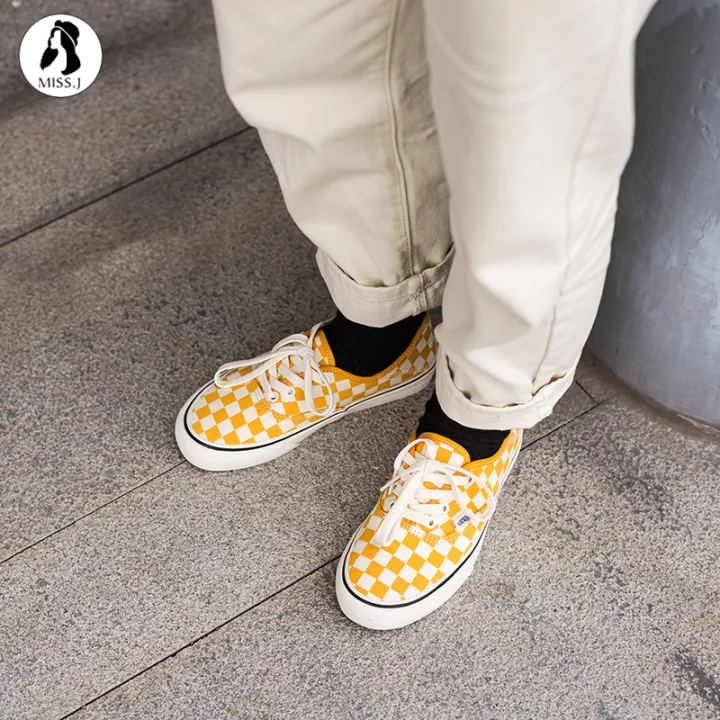 Vans era checkerboard clearance yellow