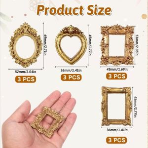 Mini Picture Frame Resin Photo Frame Wall Decor Diy Craft Home Display Gift Set 12pcs