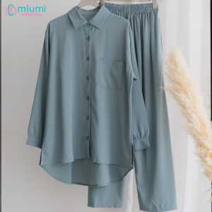 MiumiCollection Setelan Wanita One Set Wanita Setelan Kemeja Wanita Zoey