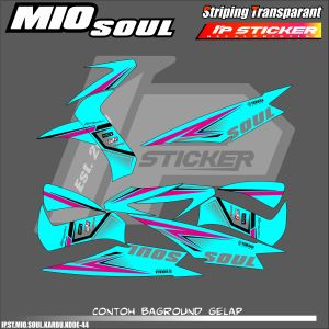 (COD)  STIKER STRIPING MOTOR YAMAHA MIO SOUL - STIKER LIST STIKER MOTOR DESAIN RACING HOLOGRAM DAN TRANSPARAN BISA COD IP.KODE- 44