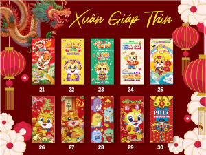 🧧 Combo 50 Lì Xì Truyền Thống Tết 2026 - Lì Xì Tân Niên 2026 Độc Đáo 🐉 ( Mẫu như hình )