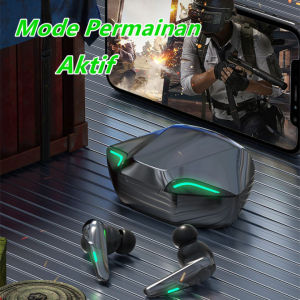 $【Original】 Headset Gaming Bluetooth Earphone GamePods  PixArt Chipset Latensi Rendah Bluetooth  Bass Dalam Luar Biasa Mode Game / Musik Mikrofon Bawaan lampu Pernapasan Berkilau Headset Bluetooth