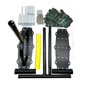 Space Saving Manual Aerator Carbon Steel Blade Comfort Grip Handle For Organized Storage & Better Gardening Efficiency