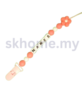 Premium Baby Teether Food Grade Silicone FREE 5 LETTERS Pacifier Clip Holder Teether Nama Baby / Pengangkut Puting Bayi