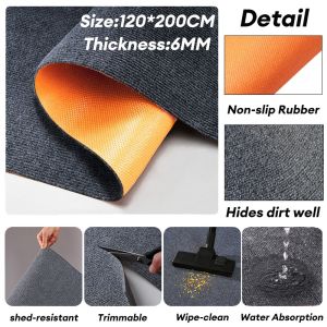 Soundproof Thick Shockproof Floor Mat Anti‑slip Waterproof Carpet DoorMat Sound Absorber Kitchen
