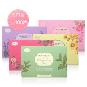 Maycreate 100 sheet Facial Oil Absorbent Paper Oil-control Tissue 100
