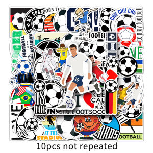 50pcs Football Cartoon Sticker Sports Competition Events Sports Series Graffiti Decorative Skateboard Vinyl Sticker