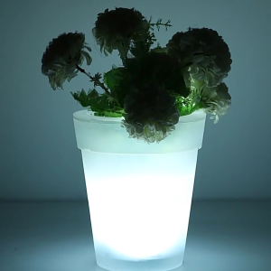 กระถางดอกไม้โคมไฟภูมิทัศน์สวนกลางแจ้งกระถางดอกไม้ LED ไฟ LED จากพลังงานโซล่าเซลล์อุปกรณ์ตกแต่งสนามแจกันปลูกต้นไม้เรืองแสง
