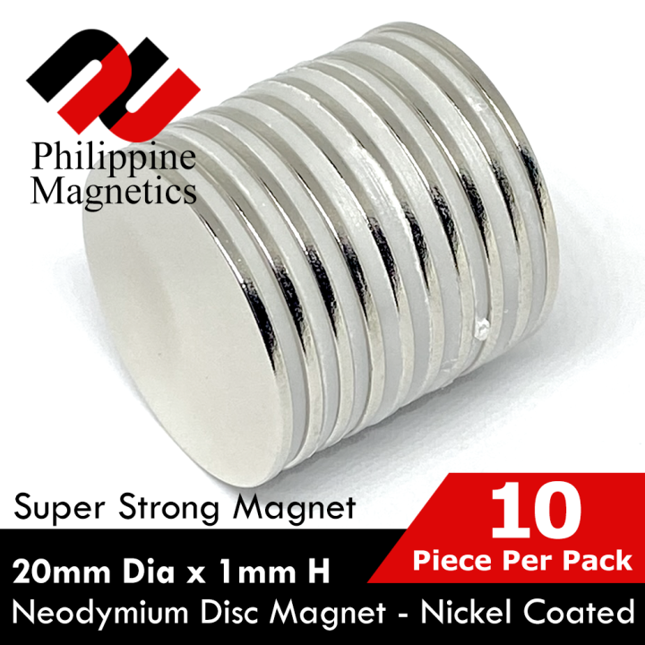 20 × 10mm X 1mm Rare Earth Magnets Round Discs -Neodymium N50 - Foto 10