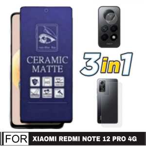 PAKET 3 IN 1 TEMPERED GLASS CERAMIC MATTE ANTI BLUE SAMSUNG GALAXY S23 FE 5G / A05 / A05S 2023 / A04 / A14 5G / XIAOMI POCO F5 / POCO X5 PRO 5G / REDMI NOTE 12 4G / REDMI NOTE 12 PRO 4G / REDMI NOTE 12 PRO 5G / REALME 11 4G 2023 / C53 NFC / A04E 2022