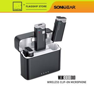 SonicGear WLM3000 Duo Clip On Microphone For Phone Camera Live Stream