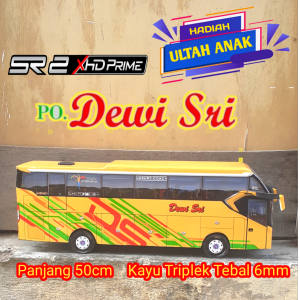 Miniatur Bus Kado Ultah Anak PO.DEWI SRI SR2 XHDPRIME Ukuran Jumbo