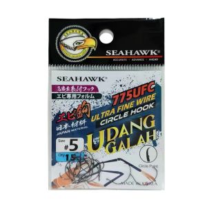 SEAHAWK UDANG GALAH ULTRA FINE WIRE CIRCLE HOOK / SNELLED HOOK (775UFC)
