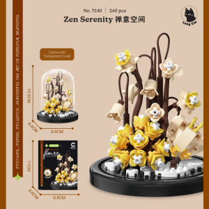 Flower Mini Cute Plant Bricks Building Blocks Toys Birthday Gift Cute Model Desktop Decoration Rose Sunflower Lily 花花积木