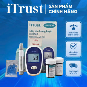 [Trọn bộ] Máy Đo Đường Huyết Chính Hãng Itrust AC-301 Tặng Kèm Theo Kim Que