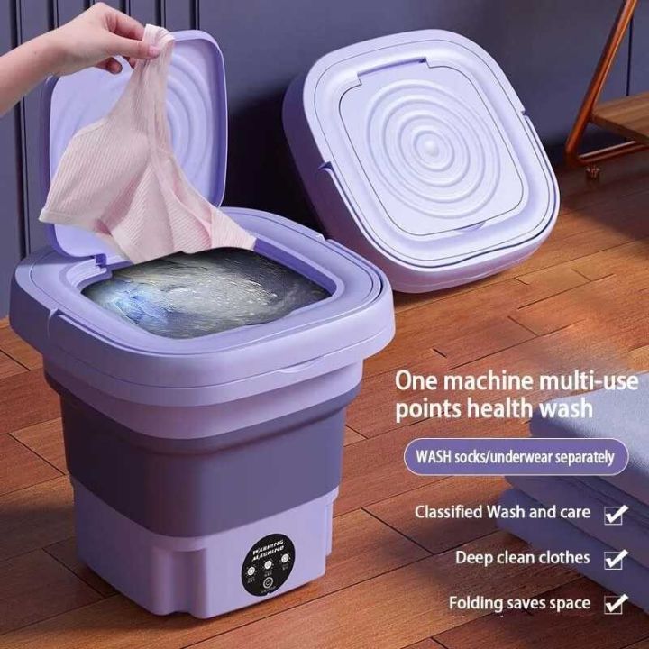 Portable Mini Washing Machine with Dryer Travel Foldable