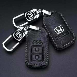 for Honda Key Cover Case Keychain Fit For 2007 2020 City Hrv Crv Brv City Jazz Civic Accord In Stock Leather