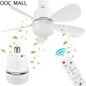 OOC with Remote Control Ceiling Fan Light with Lights Dimmable Electric Cordless Fan Simple Energy Saving Ceiling Lamp for Dining Room