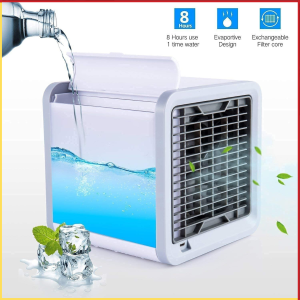 PROMO TERBARU Taffware HUMI Air Cooler Mini Fan AC LED Kipas Penyejuk Ruangan 550ml - AA-MC4
