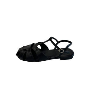 Ielgy đơn giản Retro giản dị Xăng-đan hở ngón cho phụ nữ thoải mái đa năng Xăng đan đế bệt