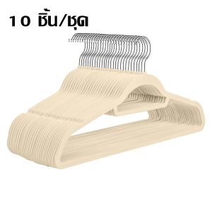 HaloDay ไม้แขวนเสื้อ กันลื่น หุ้มกำมะหยี่ ไม้แขวนเสื้อกำมะหยี่ ตะขอหมุนได้360องศา