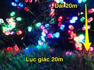 DÂY ĐÈN TRANG TRÍ NGOÀI TRỜI LED CHỚP (Q5) 17M - 120 bóng TRANG TRÍ NOEL TẾT