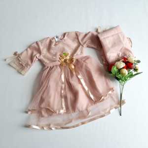 Baju Muslim Bayi Gamis Anak Perempuan 0-12 bulan Princess Baju Pesta Murah KA65 Motif Gaun Syarii