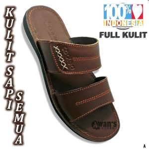 Sandal Pria Kulit TERBARU Sandal Pria Kulit Sapi Kualitas Terbaik Sandal Casual Pria Santai