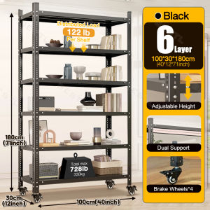 Bestl 3/4/5/6 Layer Multi-Purpose Metal Kitchen Racks Organizer Cabinet Shelf Merchandising Display Rack Books Shelves Heavy Duty Steel Rack Metal Shelf Stainless Space Savers Adjustable For DIY