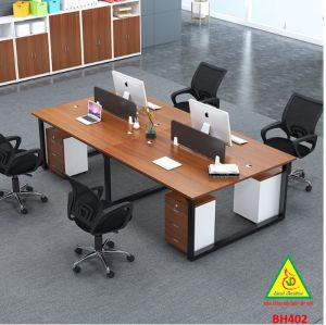 Bàn họp bàn làm việc nhóm gỗ MDF ( có tủ ) BH402 - NỘI THẤT LẮP RÁP VIENDONGADV