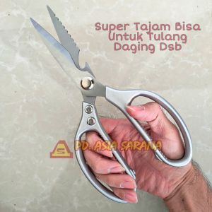 Gunting Stainless Steel Multifungsi Tulang Daging Meat Bone Tajam Dapur Kitchen K-10