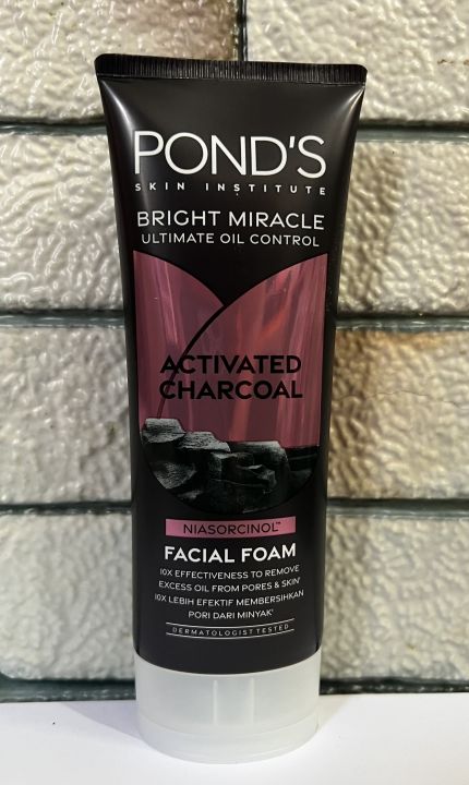 Ponds Bright Miracle Actived Charcoal Ultimate Oil Control Facial Foam ...