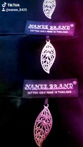 นิกอบผ้าชีฟองซาอุ ห้อยจี้ใบไม้ แบรนด์Nanee