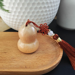 Wayismell 2ml Wooden Gourd Essential Oil Glass Roller Bottle with Magnetic Cap Tassel Perfume sub Glass Bottle