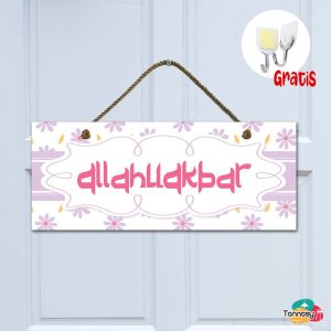 TENNESY PAJANGAN PINTU GANTUNGAN TALI SIGN ISLAMI ARAB TAYYIBAH 20x10CM DEKORASI KAMAR TIDUR RUMAH