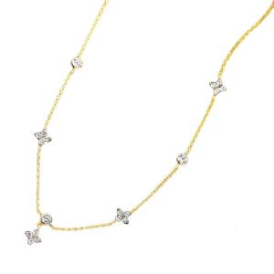 Sparkling Necklace Fashion Four Leaf Pendant Necklace Neck Perfect for Youthful Couple or Close Friend