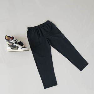 ส่งไว กางเกงขายาว ผ้าไนลอน เกรดเอ เอวยางยืด สายผูกปรับได้  ✨รูปงานจริง✨ ตรงปก (สีดำ /เขียว / น้ำเงิน) เอว 28-38"