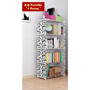 Rak Buku Portable 5 Layer-Rak Buku Single/Rak Buku Serbaguna