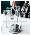 Giá úp ly/cốc inox xoay 360 độ_Cực sang trọng. 