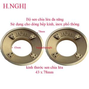 [HCM]Mâm chia lửa đấu đốt bếp gas sen đồng sử dụng cho bếp gas mặt kính bếp gas inox 43x78 ( vàng )linh kiện bếp gas